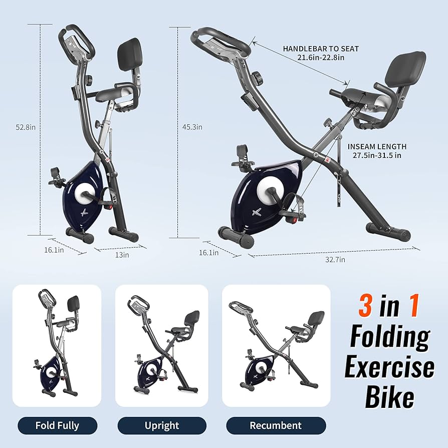 スクワット　leikefitness leikefitness LEIKE X Bike Ultra-Quiet Folding Exercise Bike